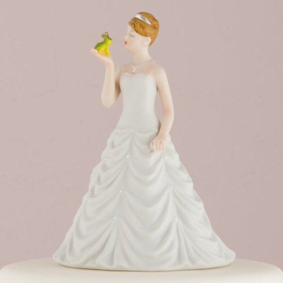 Bride Kiss Frog Prince Fairytale Weding Caketopper - Picture 3 of 4